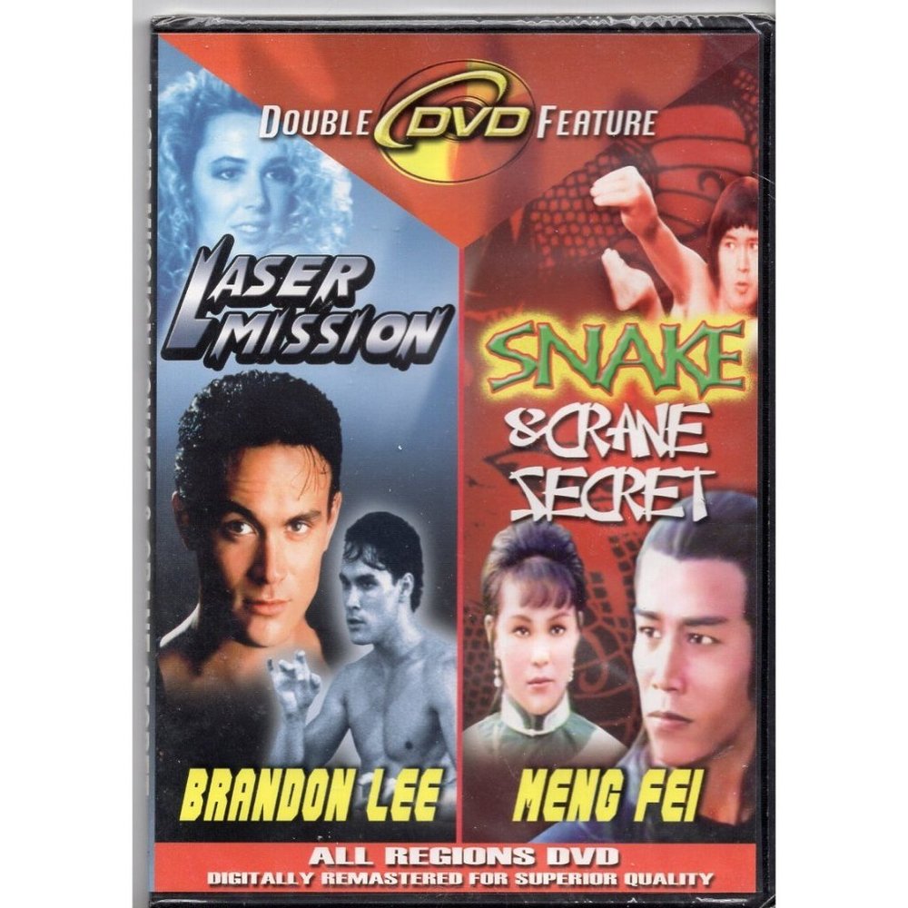 BRANDON LEE! LASER MISSION & SNAKE & CRANE SECRET DVD BRAND-NEW SEALED